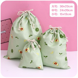 [Drawstring Pocket] กระเป๋าหูรูด ผ้าแคนวาส ผ้าลินิน สําหรับจัดเก็บชุดชั้นใน ถุงเท้า