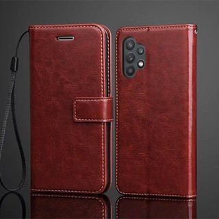 เคสหนัง ฝาพับ พร้อมช่องใส่บัตร สําหรับ Samsung Galaxy A3 2017 A320F A30 A31 A32 A33 5G A30s A03 Core A300F A310F