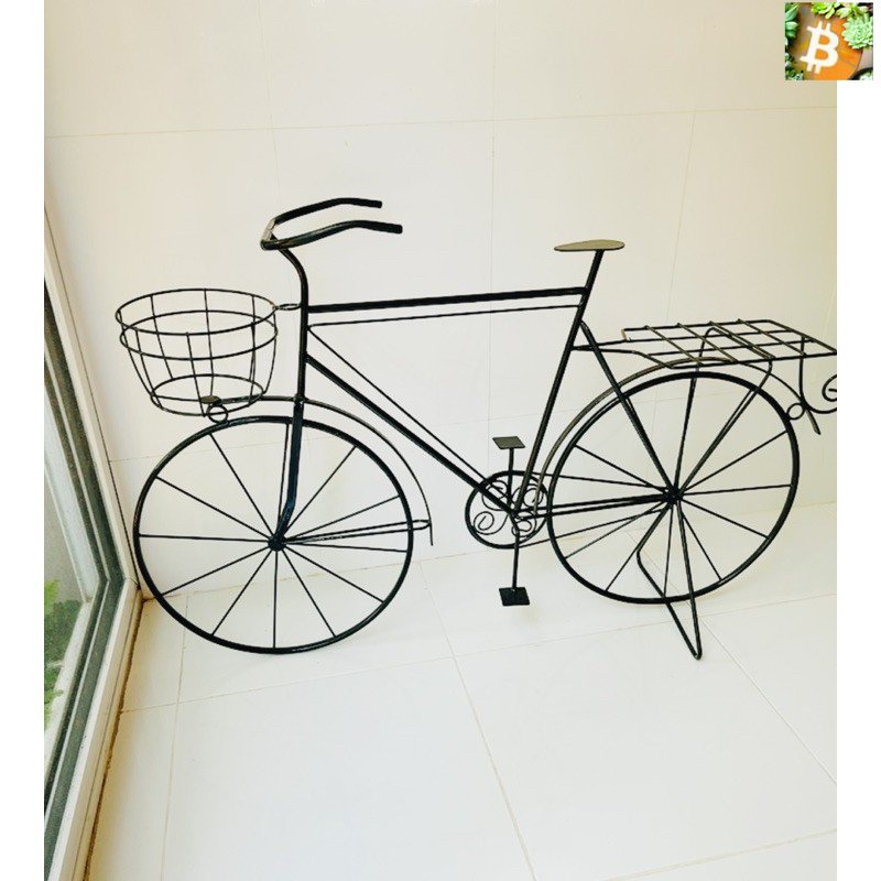 bitcoin จักรยานเหล็กดัดวินเทจแต่งสวน(สีดำ) .
