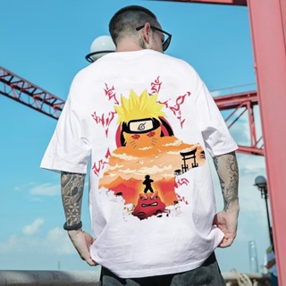 Summer Hot-Selling Street Wear Japanese Cartoon Ninja Print Couple Short-Sleeved T-Shirt Men Women Trendy Large Siz_02