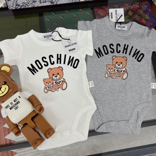 【พร้อม Brandtag】moschlno ชุดรอมเปอร์ บอดี้สูท ผ้าฝ้าย 100% พรีเมี่ยม หรูหรา สําหรับเด็กผู้ชาย และเด็กผู้หญิง 0-24 เดือน