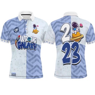 Retro CR07 - WRONG GALAXY 2023 เสื้อโปโลลําลอง 3D ขนาดใหญ่ XS-3XL สําหรับผู้ชาย