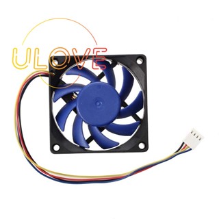 พัดลมระบายความร้อน 12V DC 32 70 มม. 4-Pin CFM PWM CPU PC สีฟ้า และสีดํา