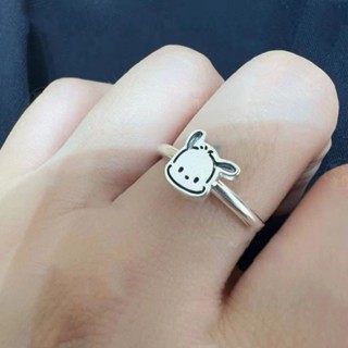 Girls Heart Puppy Ring New Ins Girl Student Sweet Best Friend Ring Holiday Gift Cute Big 2 Dog Ring Jewelry for Women