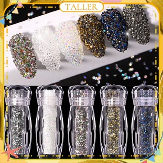 ✧ Ready Stcok Nail Art Flash Micro Diamond Magic Spirit ลูกปัดเล็บไมโครเพชรเหนียวโปร่งใสลูกปัด Phototherapy เจลเครื่องประดับสำหรับร้านทำเล็บ8สี Wfuture