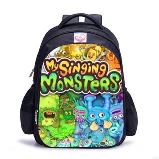 Gt2 My Sing monster กระเป๋าเป้สะพายหลัง ความจุขนาดใหญ่ กันน้ํา ระบายอากาศ พิมพ์ลาย แฟชั่นสําหรับผู้หญิง ผู้ชาย นักเรียน