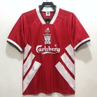 เสื้อกีฬาแขนสั้น ลายทีมชาติฟุตบอล Liverpool 93-95 ชุดเหย้า สไตล์เรโทร