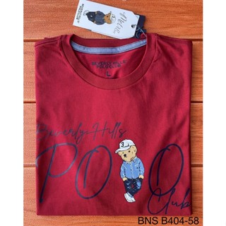 [S-5XL] เสื้อยืด Beverly Hills Polo Club เสื้อยืดคอกลมแขนสั้น Classic Bear