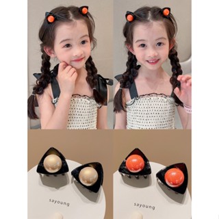 &lt; Yannes &gt; Childrens hair clip Girl princess hair clip velvet bow girl headwear little girl broken hair clip forehead bangs clip cute little cat small scratch clip