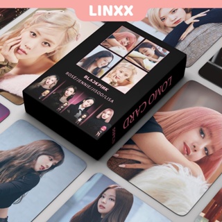 Linxx โปสการ์ดอัลบั้มโลโม่ ลายศิลปินเกาหลี BPTG สีดํา สีชมพู 55 ชิ้น