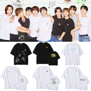 NCT127 5th Anniversary Lee Tae-yong Dong-hee Mark Kim Do-young Kim Ting-woo ออกแบบเสื้อยืดแขนสั้นแบบเดียวกันสำหรับผู้ชาย