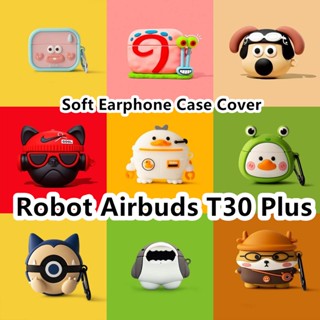 【imamura】เคสหูฟัง แบบนิ่ม ลายการ์ตูนชิบะ สําหรับ Robot Airbuds T30 Plus Airbuds T30 Plus