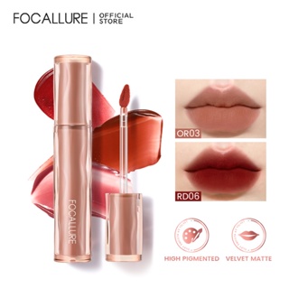 Focallure ลิปสติก ลิปกลอส เนื้อแมตต์ กํามะหยี่ ติดทนนาน ให้ความชุ่มชื้น เนียนนุ่ม น้ําหนักเบา