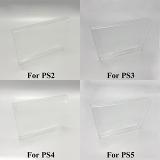 กล่องเก็บ PET ใส สําหรับ PS2 PS3 PS4 PS5 เกมตลับหมึก เคสป้องกัน กล่องแสดง