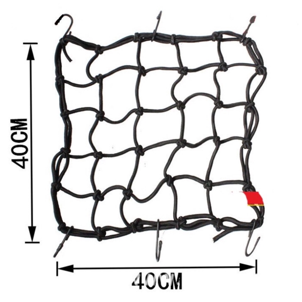 💕 ตาข่าย รัดของ เกี่ยวของ คลุมของ สายรัดตระกร้า มีตะขอ ขนาด 40x40 ซม. อเนกประสงค์ ยึดแน่น แข็งแรง 💕 - รูปที่ 2