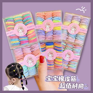 ยางรัดผม ทนทาน ขนาดเล็ก สีแคนดี้ สําหรับเด็กผู้หญิง