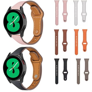 สายนาฬิกาข้อมือหนัง แบบบาง สําหรับ Samsung Galaxy Watch 6 5 4 40 มม. 44 มม. 45 มม. 42 มม. 46 มม. 43 มม. 47 มม.