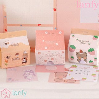 Lanfy กระดาษโน้ต ลายการ์ตูนน่ารัก สไตล์เกาหลี สําหรับโรงเรียน ออฟฟิศ