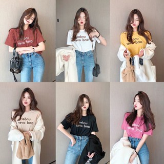 Fulllove เสื้อยืดลําลอง แขนสั้น พิมพ์ลาย ทรงสลิมฟิต สําหรับสตรี oversize CropTop