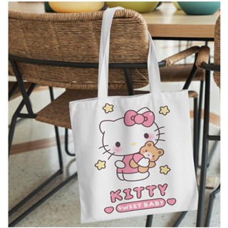 Cute Cartoon Printed Canvas Bag Female Student Handbag Carrying Bag Tutoring Girls Canvas Bag 2023 New Handbag