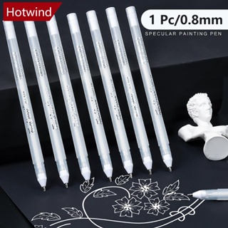 Hotwind ปากกามาร์กเกอร์หมึกเจล 0.8 มม. สีขาว สําหรับวาดภาพกราฟฟิตี้ วาดภาพ ศิลปะ เขียน เครื่องเขียน A5V3