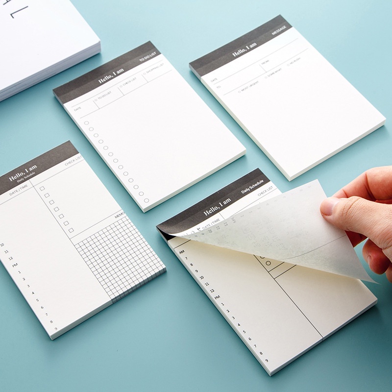 Memo Book Simple Business Day Plan Tearable Notepad Business Afairs Plan Book Daily Check List Schoo