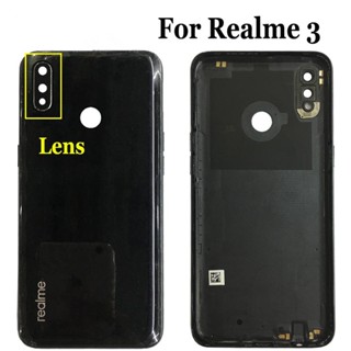 Bestore- เคสแบตเตอรี่กระจก พร้อมเลนส์กล้อง แบบเปลี่ยน สําหรับ Oppo Realme 3 Realme 3