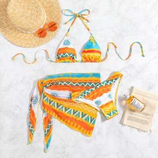 [พร้อมส่ง] bikiniชุดว่ายน้ำสามชิ้นเซ็กซี่บิกินี่แยกชุดว่ายน้ำชายหาดชุดว่ายน้ำบิกินี่