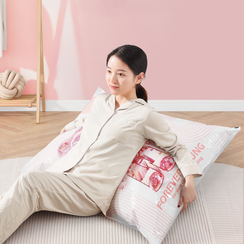 ถุงสูญญากาศ เก็บเสื้อผ้าผ้าห่มผ้านวมจัดเก็บของกระชับพื้นที่แพ็คของเดินทางถุงใส่เสื้อผ้าพกพา - รูปที่ 2