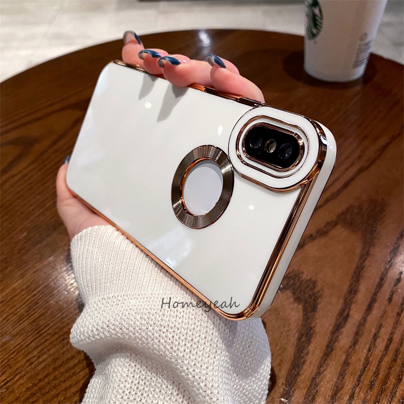 เคสโทรศัพท์มือถือ ซิลิโคนนิ่ม ชุบไฟฟ้า กันกระแทก สําหรับ iPhone X XR Xs Max 11 12 Pro Max