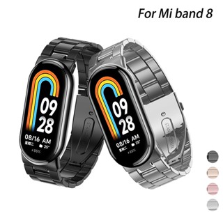 สายนาฬิกาข้อมือสเตนเลส สําหรับ Xiaomi Mi Band 8 NFC Miband Mi Band 8