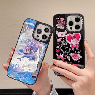 เคสโทรศัพท์มือถือแบบกระจก กันกระแทก ลายแมวโลมาน่ารัก หรูหรา สําหรับ iPhone 13PROMAX 14PROMAX 12PROMAX 11 12 12PRO 13 13PRO 14PLUS 14PRO