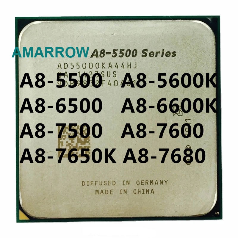 หน่วยประมวลผล CPU A8-5500 A8-5600K A8-6500 A8-6600K A8-7500 A8-7600 A8-7650K A8-7680