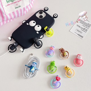 【พร้อมส่ง】ที่ถนอมสายชาร์จ Usb แบบซิลิโคน ลายการ์ตูน