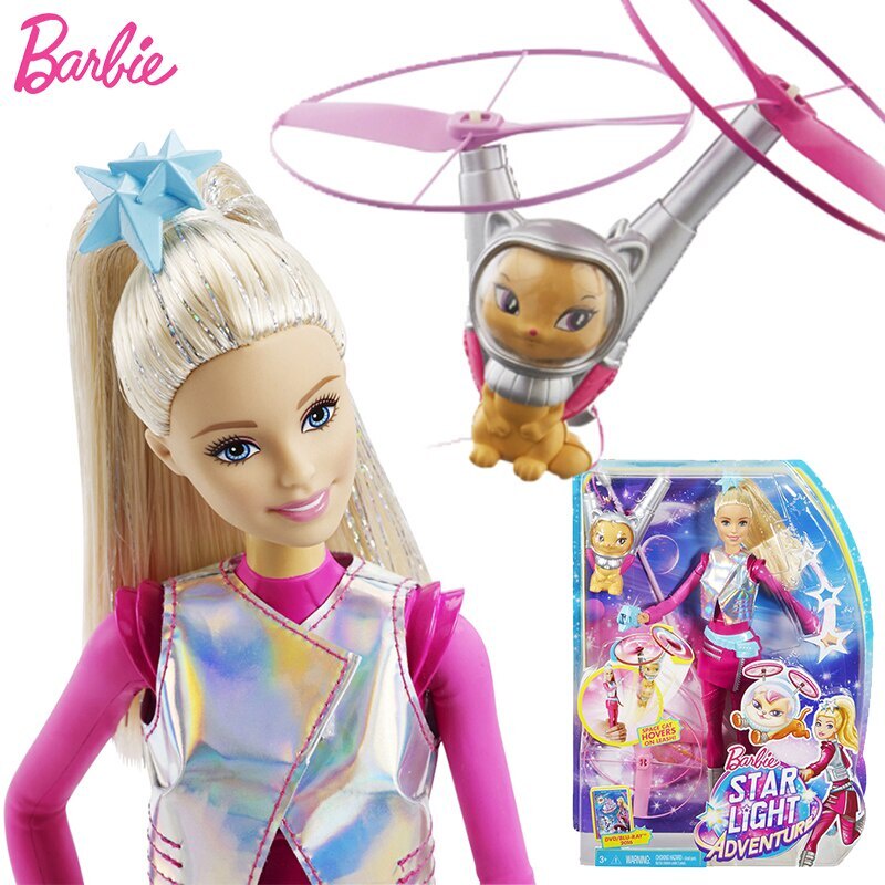 Original Barbie Star Light Adventure Flying Pet Baby Set Barbie Doll Toys for Girls Juguetes Princes