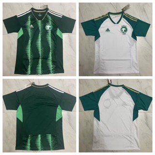 2023/24 ใหม่ Saudi Arabia Home/Away เสื้อยืดลําลอง แขนสั้น คุณภาพสูง ลายฟุตบอล