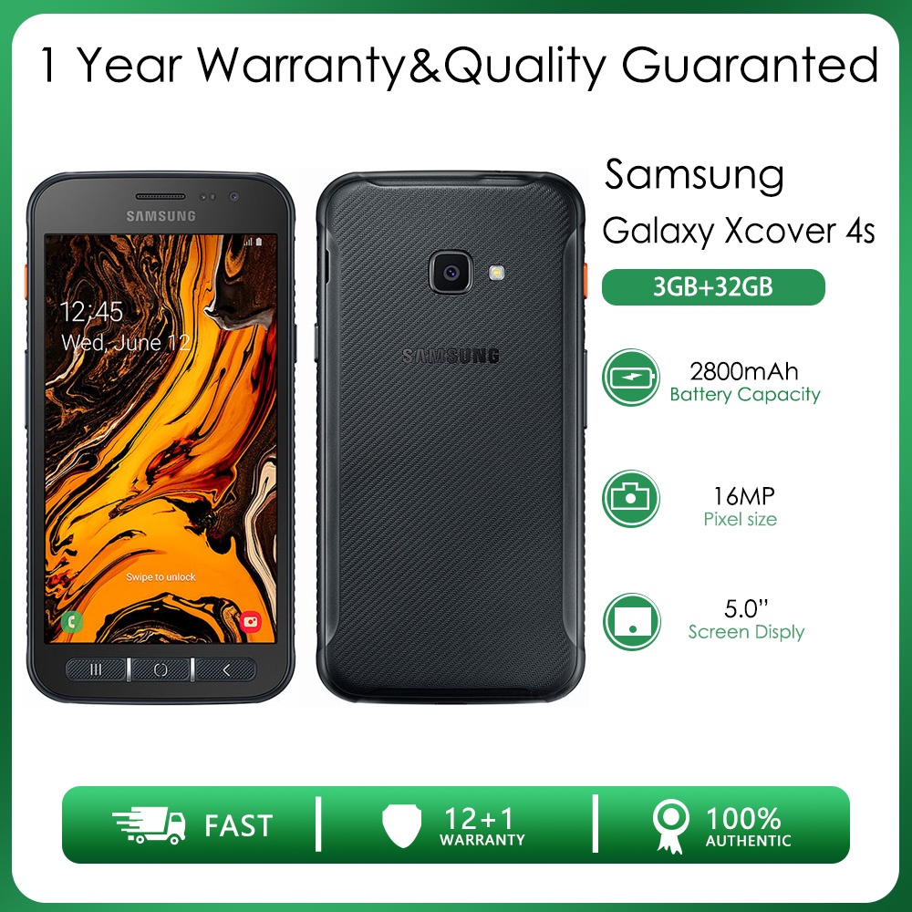 สมาร์ทโฟน Samsung Galaxy Xcover 4s G398F 4G Octa-core 2 SIM แรม 3GB รอม 32GB 16MP 5.0 นิ้ว 2800mAh Android 9 NFC