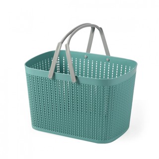 Shopping Idea-GOME ตะกร้าอเนกประสงค์มีหูหิ้ว รุ่น Woven 2101 ขนาด 23×32.5×21ซม. สีเขียว ฮิตติดเทรน