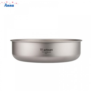 【Anna】Lightweight and Sturdy Titanium Stackable Plate Set Perfect for Camping and Hiking