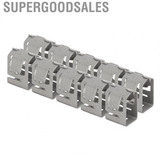 Supergoodsales 10PCS Solar Panel Mount Spring Steel Zinc Aluminum Coating Solar  End Clamps