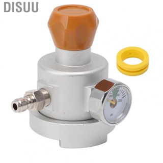 Disuu Soda Water Adapter  8mm Male Plug  Rust Good Sealing Aluminum CO2 Refill Connector Oxidation Resistant with Pressure Gauge for Replacement