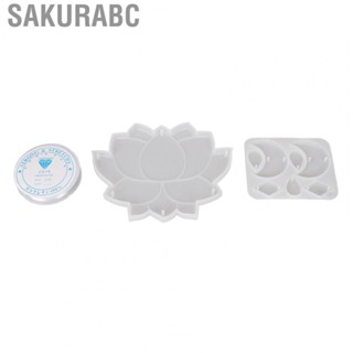 Sakurabc Silicone Pendant Casting Mold  String Moon Shaped Hanging Holes Silicone DIY Mold High Elastic  for Resin Arts