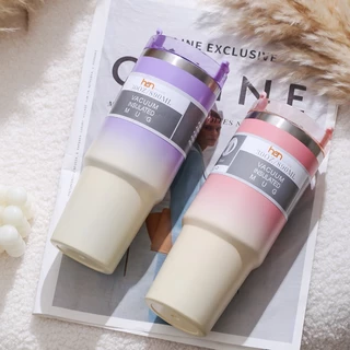 HAN แก้วเก็บความเย็น สเตนเลสแท้ ขนาด 30 ออนซ์900ml แถมหลอดมาในตัว พร้อมส่งจากไทย สินค้าจริง