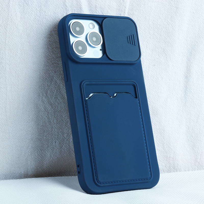 for iPhone 16 15 Pro max 14 pro max 13 Pro Max 12 Mini / Pro / Max Case with Card Solt เคส for iPhone 11 Colorful Soft Back Cover