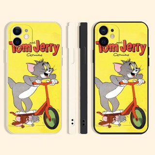 cartoon Scooter เคสไอโฟน 13pro 8พลัส 7 8 Plus Se 2020 เคส comics cat mouse iPhone 11 12 13 14 promax case X Xr Xs cover