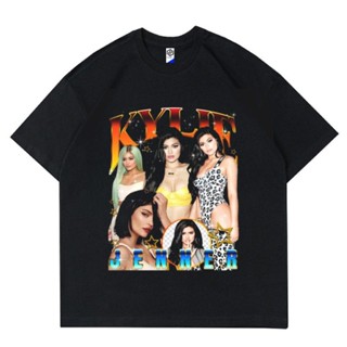 📦พร้อมส่ง T-shirt     baju KYLE JENNER   T-SHIRT KYLE JENNER    PRIA WANITA  BAJU RAP TEE  DEWASA DAN ANAK  HITAM