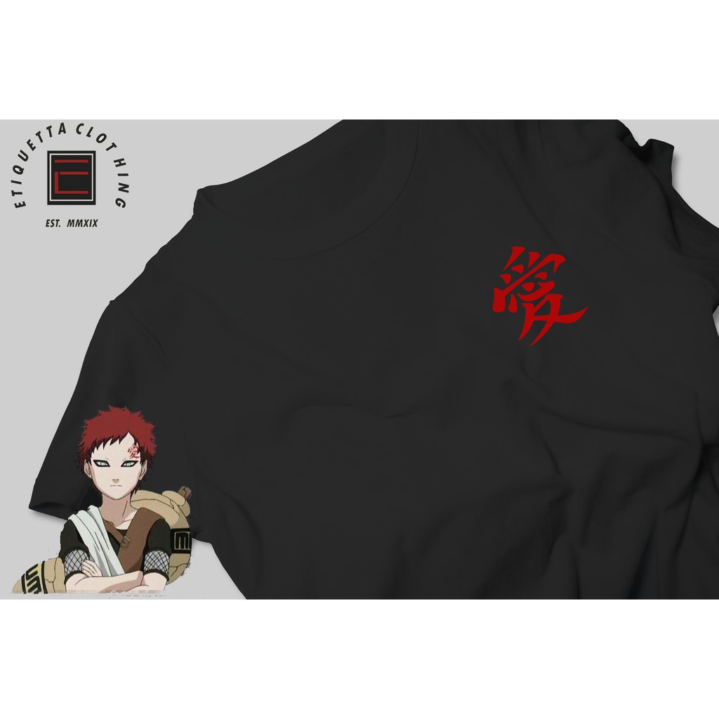 พร้อมส่ง Anime Shirt - Naruto - Gaara การเปิดตัวผลิตภัณฑ์ใหม่ T-shirt