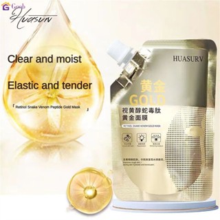 Huasurv 100Ml Retinol Gold Mask Nourishing Firming Whitening Peel Off Mud Mask มาส์กหน้า【Goob】