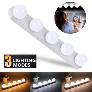 【Hclm】ไฟกระจกโต๊ะเครื่องแป้ง Led แบบพกพา ชาร์จ USB พร้อมไฟ 3 โหมด สําหรับห้องน้ํา