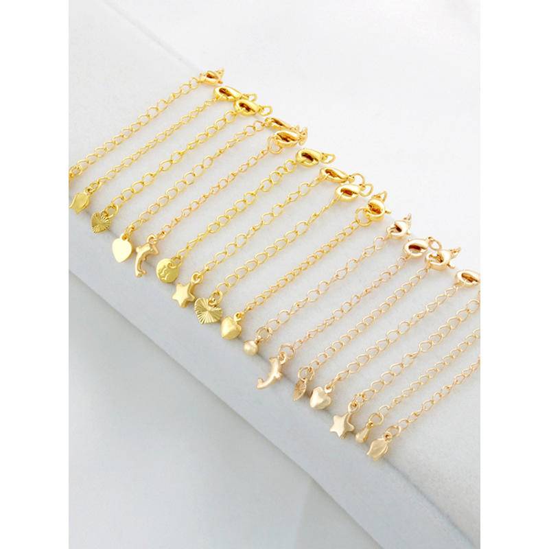 โซ่หาง 14K พร้อมเข็มกลัดกุ้งก้ามกรามเปิดแหวน diy อุปกรณ์เสริมวัสดุทําด้วยมือ